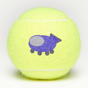 Popcorn Anime Blue Spaceship Tennis Ball