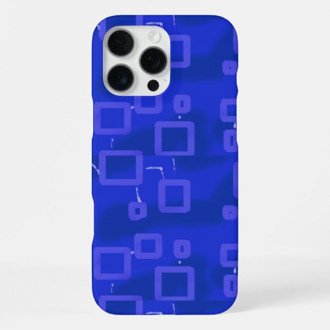 Popcorn Anime Circuit in Candy Blue Geometric iPhone Case (Back)