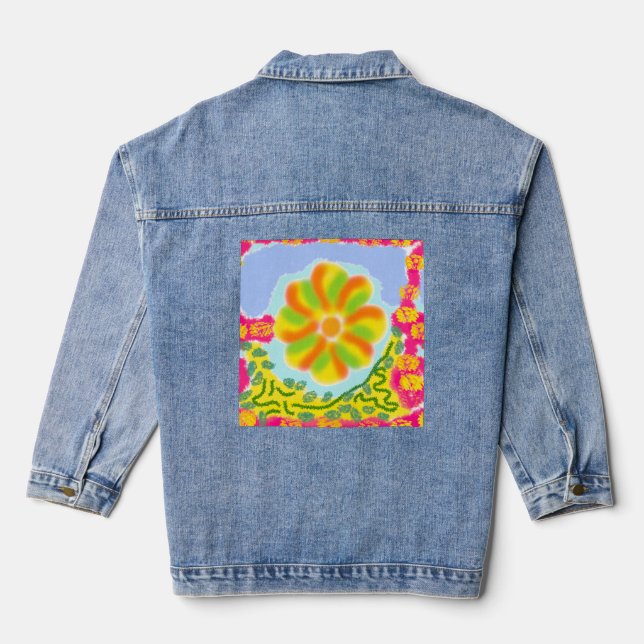 Popcorn Anime Festive Festival Denim Jacket (Back)