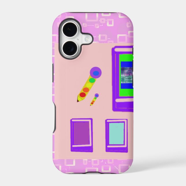 Popcorn Anime Karaoke in Pink Circuit Case (Back)