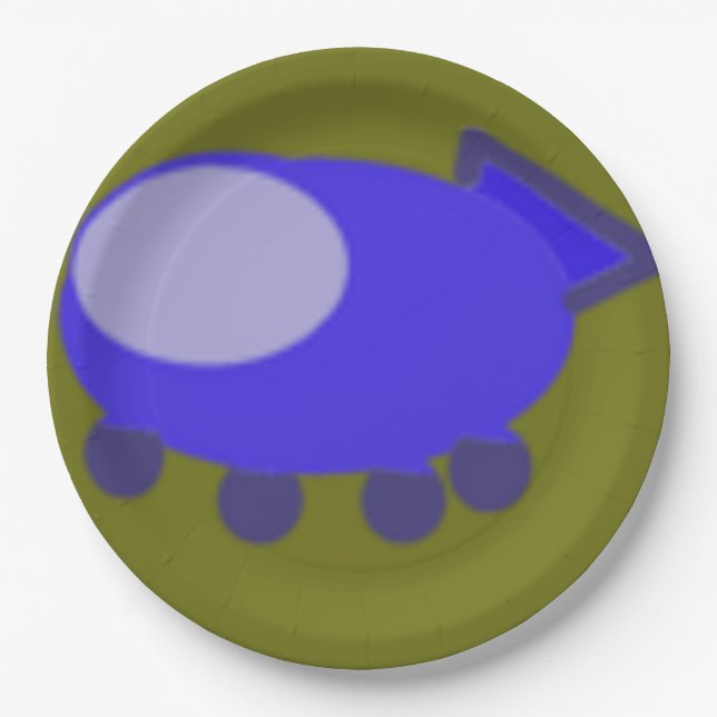 Popcorn Anime Puppy Spaceship Plates (Front)