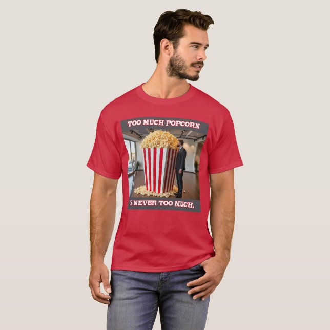 Popcorn Anyone men cardinal red T-shirt (Front Full)