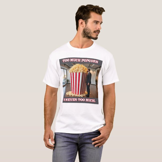 Popcorn Anyone men white T-shirt (Front Full)