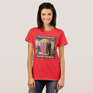 Popcorn Anyone women deep red T-shirt