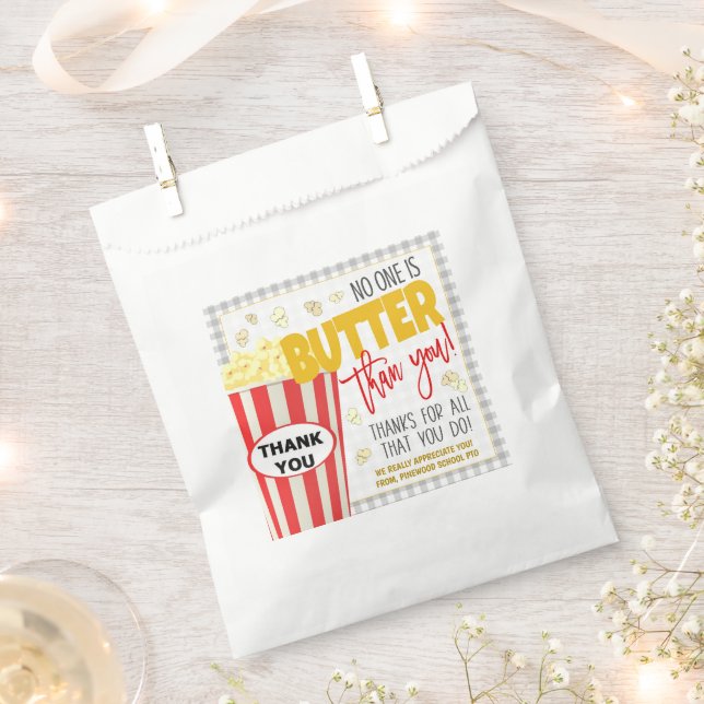 Popcorn Appreciation Favour Treat Bags (Clipped)