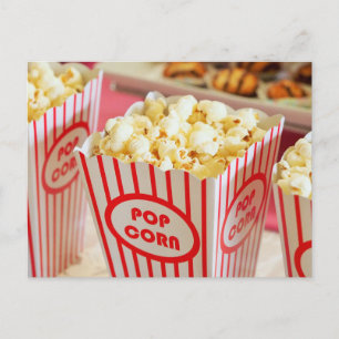 Popcorn at the cinema image postcard