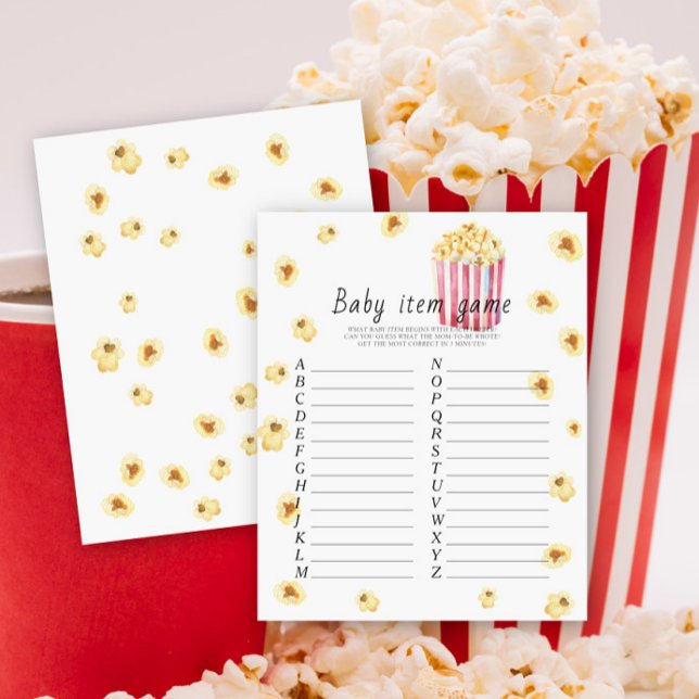 Popcorn - Baby Item Game. Baby Shower Game (Creator Uploaded)