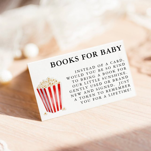 Popcorn Baby Shower Book Request Enclosure Card (Popcorn Baby Shower Book Request Enclosure Card
)