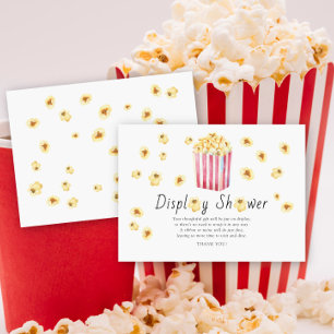 Popcorn baby shower display shower enclosure card