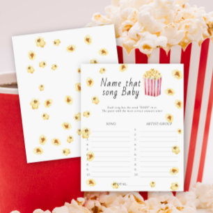 Popcorn baby shower Name that song baby game
