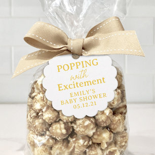 Popcorn Baby Shower Popping with Excitement  Favour Tags
