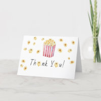 Popcorn Baby shower Thank You Card