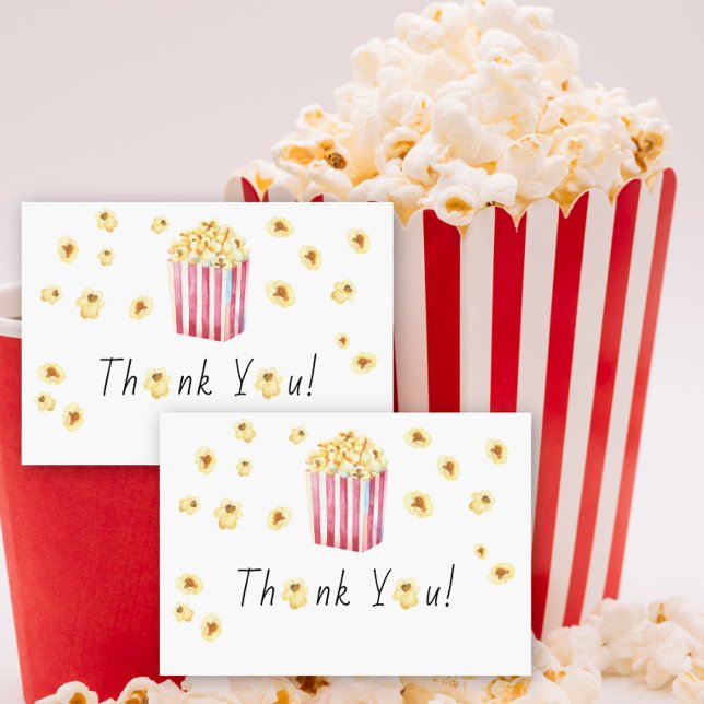Popcorn Baby shower Thank You Card (Creator Uploaded)