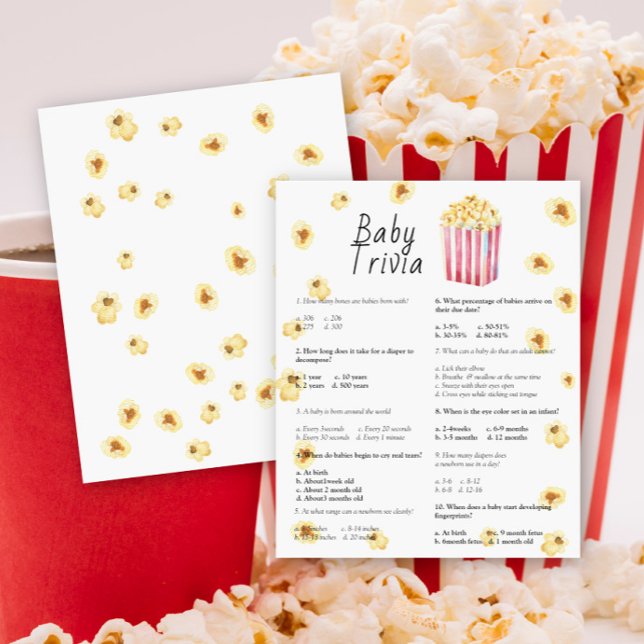Popcorn - Baby Trivia | Baby Shower Game (Creator Uploaded)