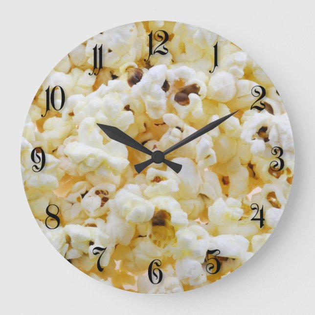 Popcorn background large clock (Front)