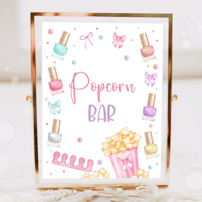 Popcorn Bar Mani-Pedi Party Manicure Pedicure Girl Poster (Creator Uploaded)