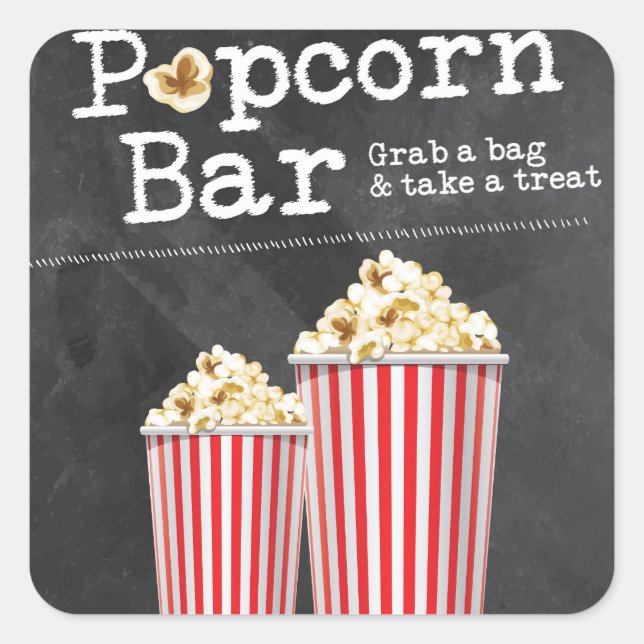 Popcorn Bar Stickers (Front)