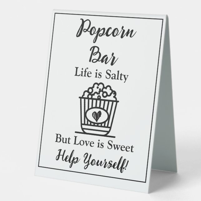Popcorn Bar | Wedding Sign (Front)