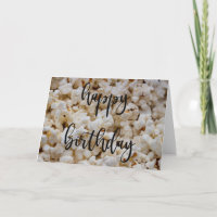 Popcorn Birthday Card