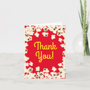 Popcorn Birthday Party Movie Theatre Card