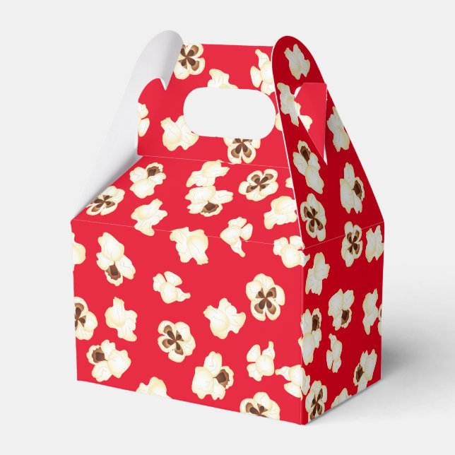 Popcorn Birthday Party Movie Theatre Favour Box (Back Side)