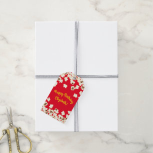 Popcorn Birthday Party Movie Theatre Gift Tags