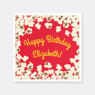 Popcorn Birthday Party Movie Theatre Napkin
