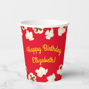 Popcorn Birthday Party Movie Theatre Paper Cups
