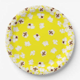 Popcorn Birthday Party Movie Theatre Paper Plate