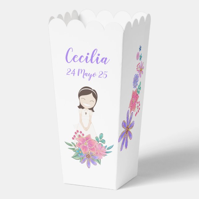 Popcorn Box First communion CECILIA (Front)