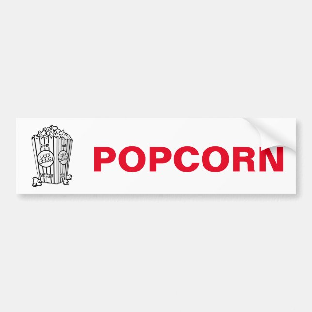 POPCORN BUMPER STICKER (Front)