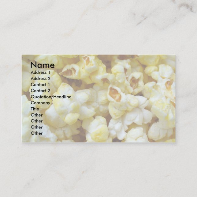 Popcorn Business Cards 01 (Front)