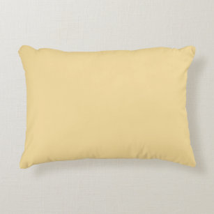 Popcorn Butter Yellow Solid Colour Print Decorative Cushion
