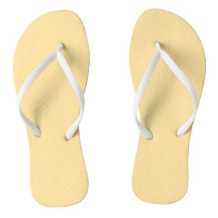 Popcorn Butter Yellow Solid Colour Print Flip Flops