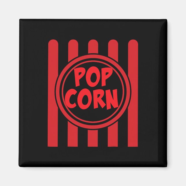 Popcorn Carnival Costume Shirt Funny Red White Str Magnet (Front)