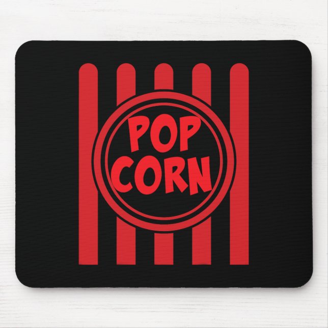 Popcorn Carnival Costume Shirt Funny Red White Str Mouse Mat (Front)
