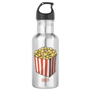 Popcorn cartoon illustration  532 ml water bottle