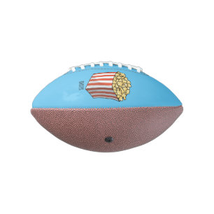 Popcorn cartoon illustration  american football