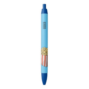 Popcorn cartoon illustration  black ink pen