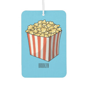 Popcorn cartoon illustration  car air freshener