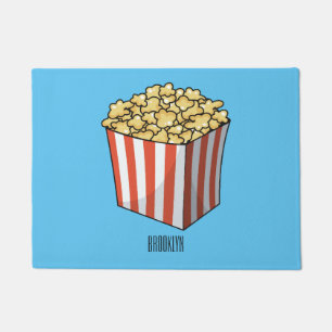 Popcorn cartoon illustration  doormat