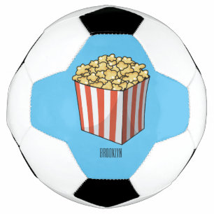 Popcorn cartoon illustration  football