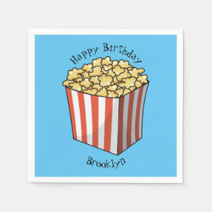 Popcorn cartoon illustration  napkin