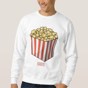 Popcorn cartoon illustration sweatshirt