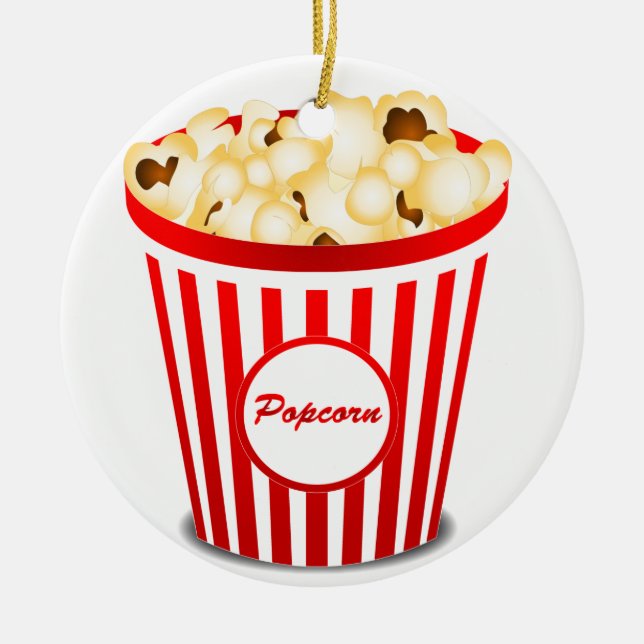 Popcorn Ceramic Tree Decoration (Front)