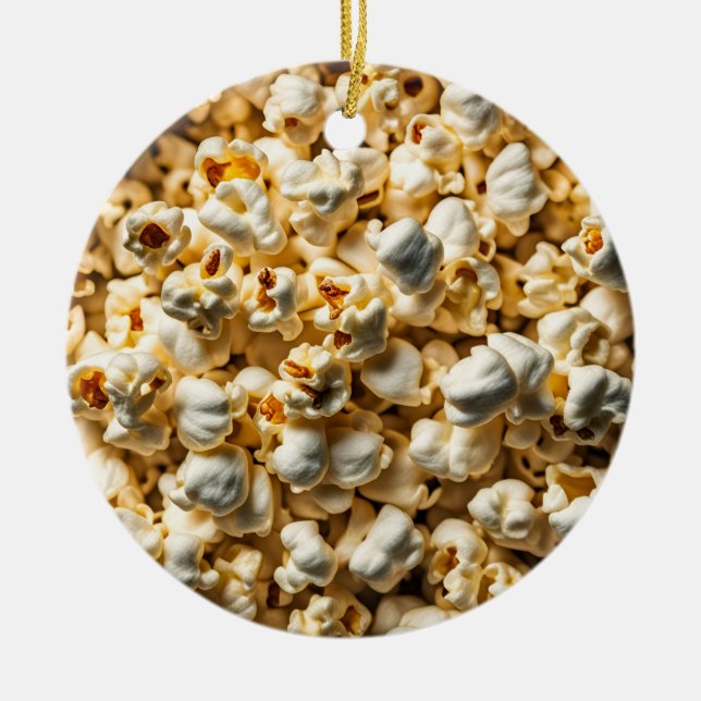 Popcorn Ceramic Tree Decoration (Front)