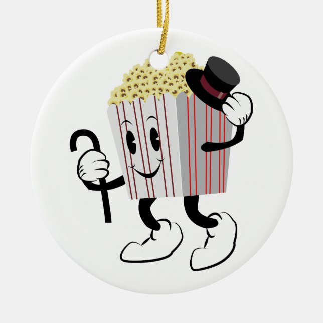 Popcorn Ceramic Tree Decoration (Front)
