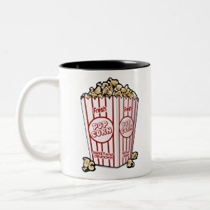 popcorn cinema Two-Tone coffee mug