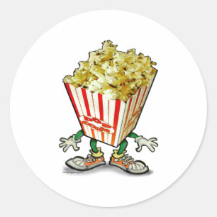 Popcorn Classic Round Sticker
