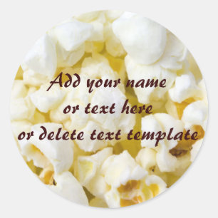 Popcorn Classic Round Sticker